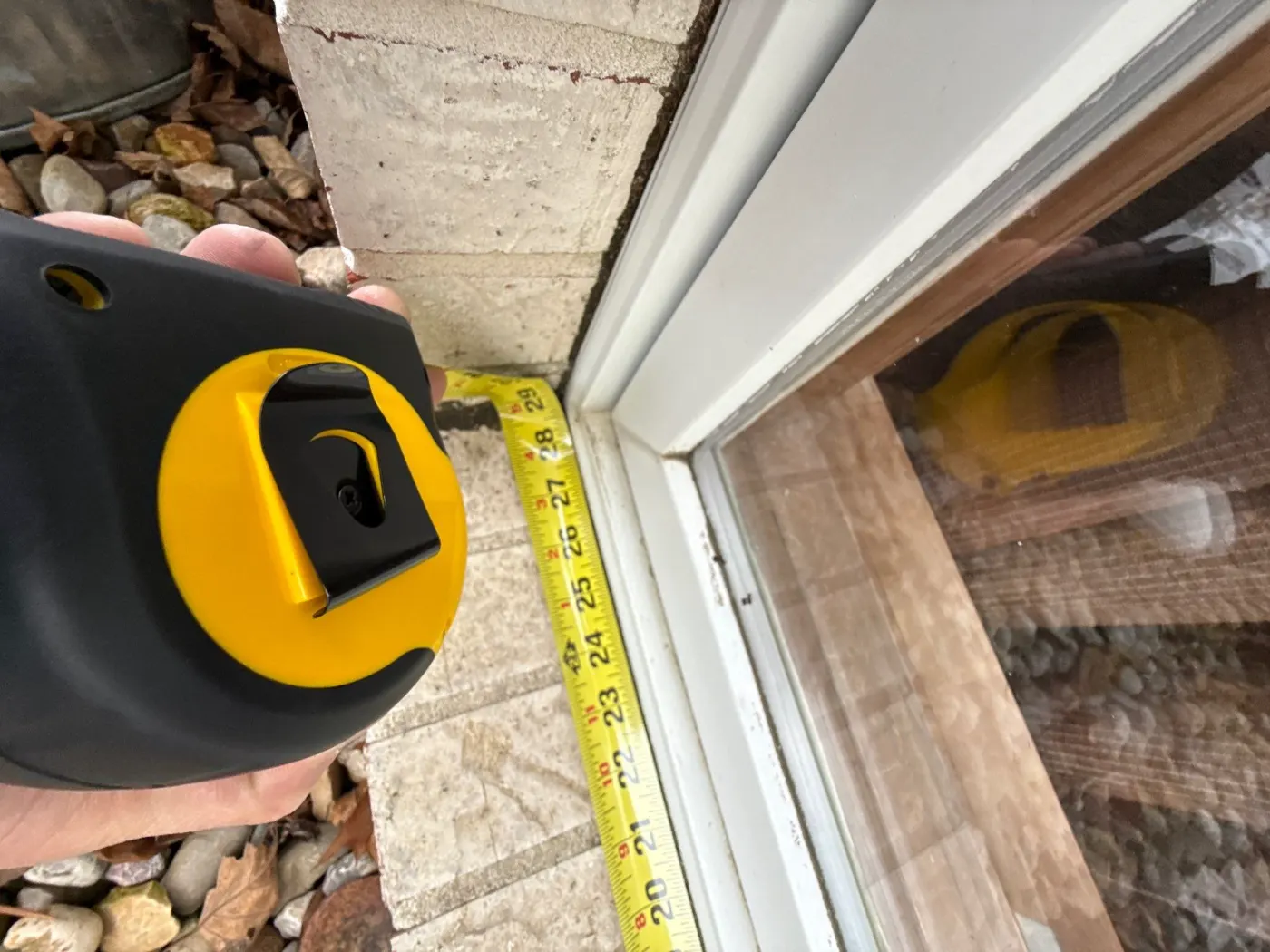 Frame and seal detail on a Bellwood window job
